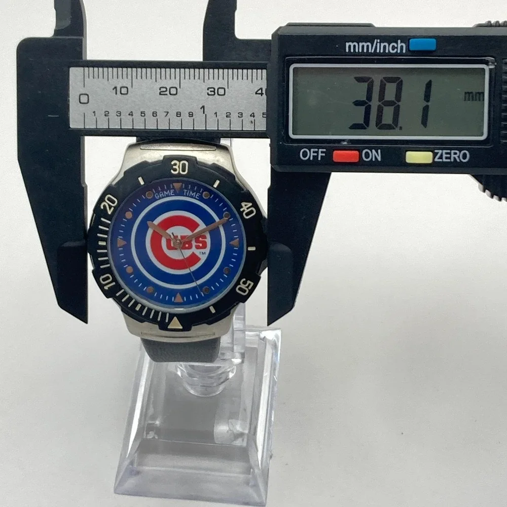 Chicago Cubs Men's Watch MLB Game Time 38mm Rotating Bezel New Battery 8.5